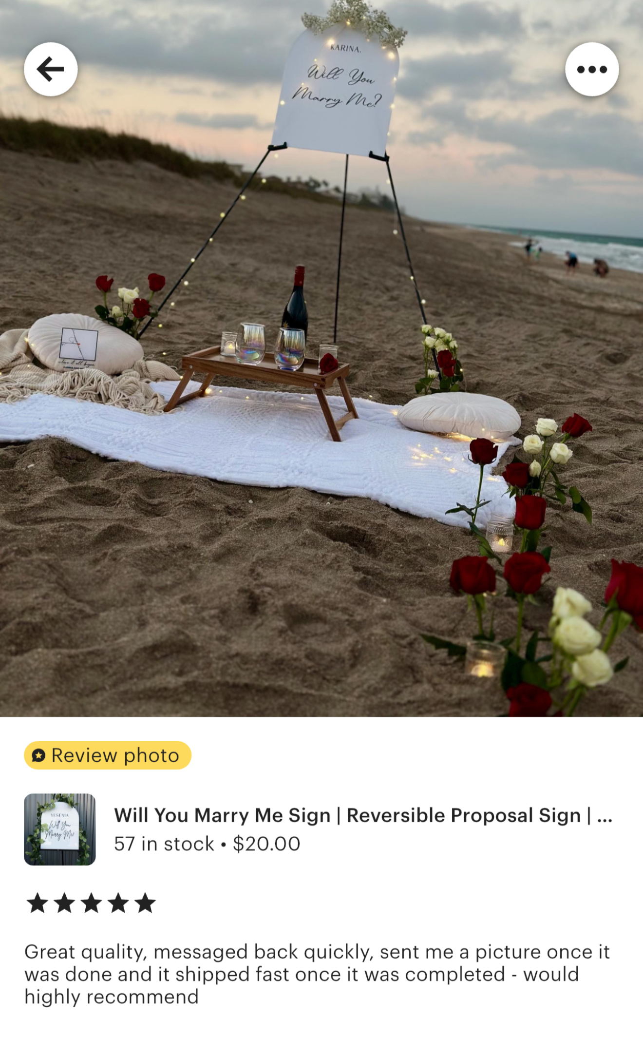 Reversible Will You Marry Me Sign / She Said Yes