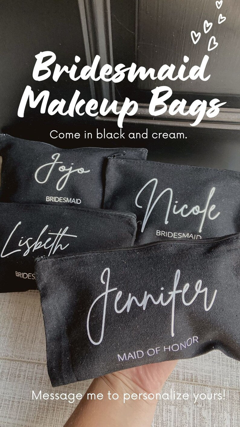 Bridesmaid Makeup Bags