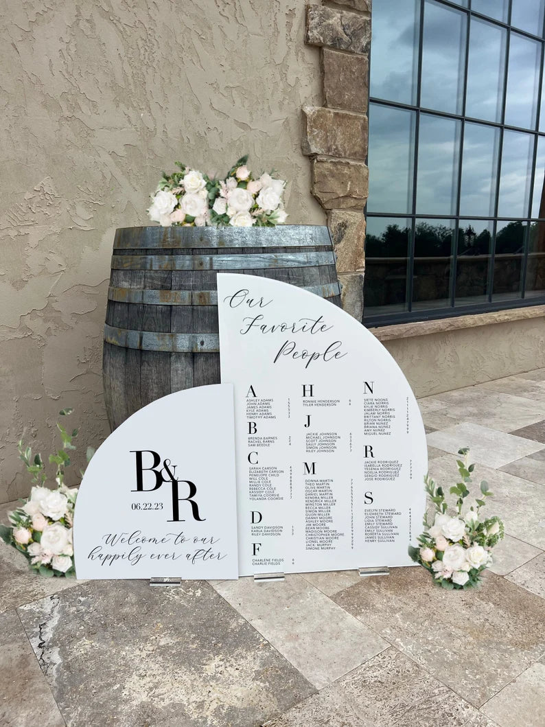 Half Arch Wedding Sign Set