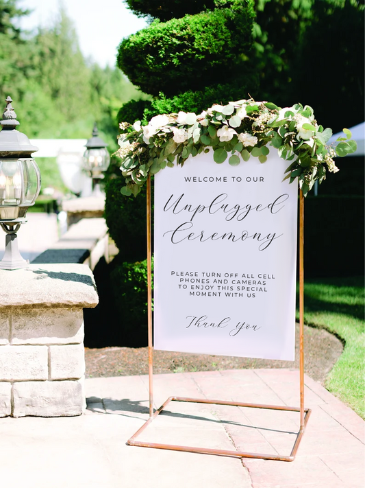 Unplugged Ceremony Sign