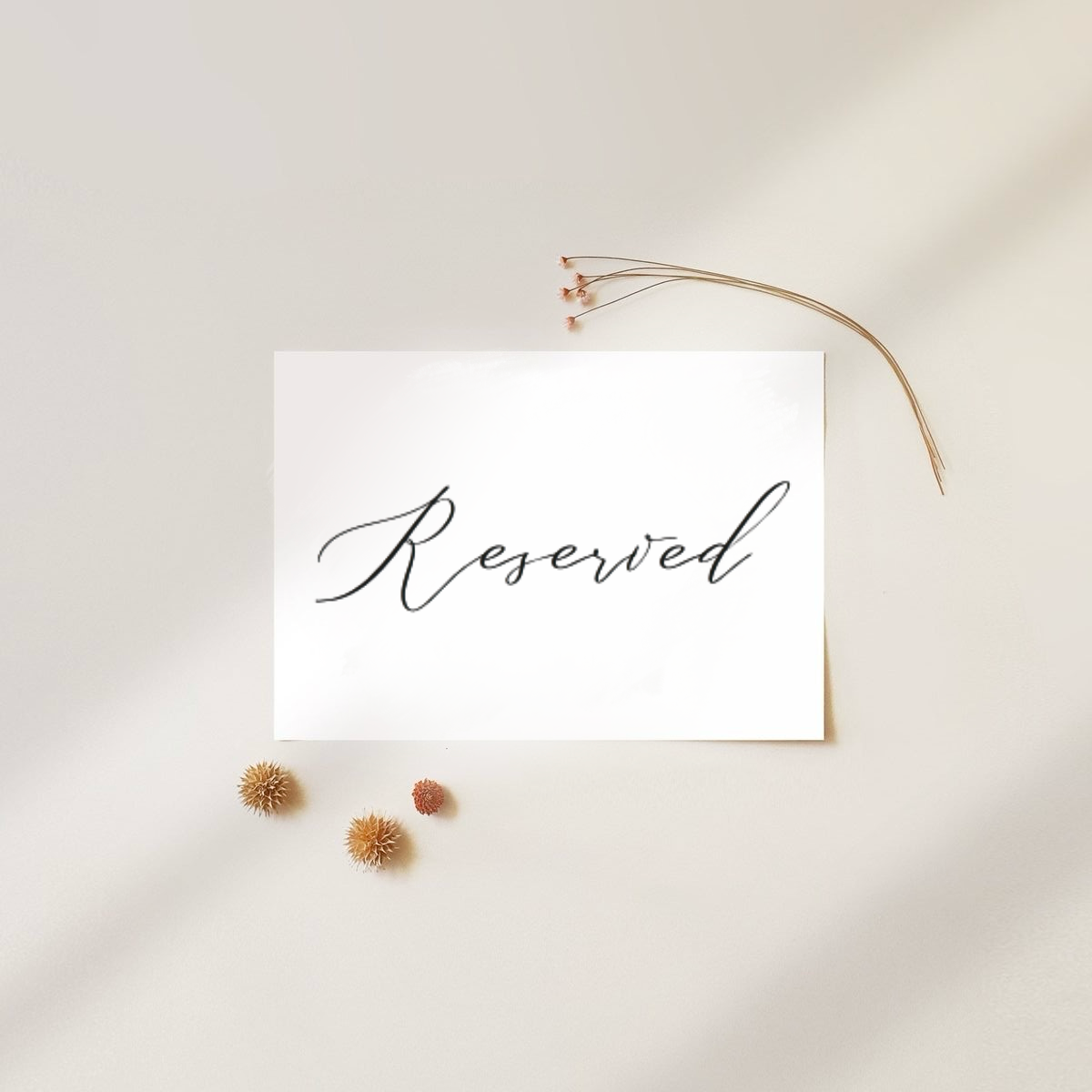 Reserved Sign