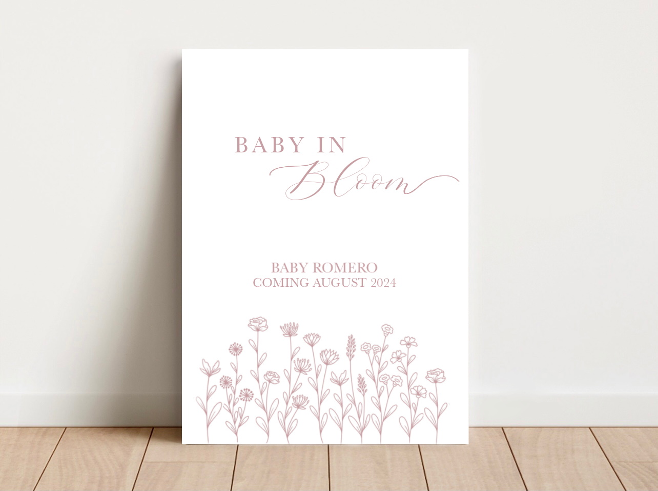 Baby In Bloom Sign