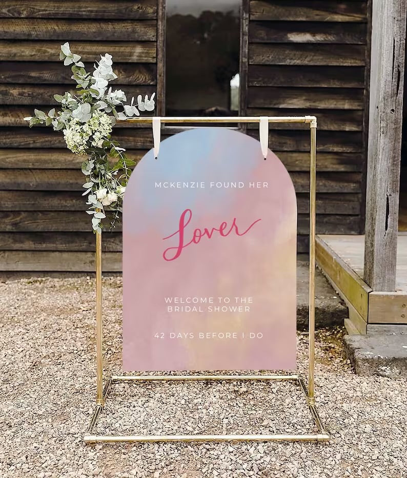 Lover Theme Bridal Shower Sign