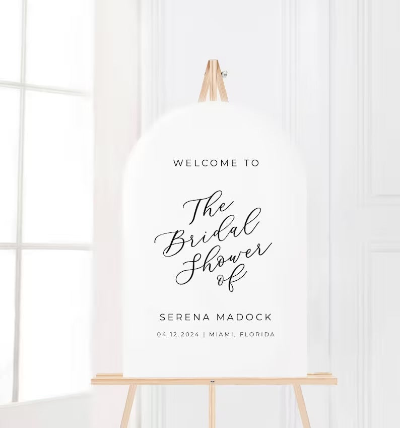 Arch Bridal Shower Sign