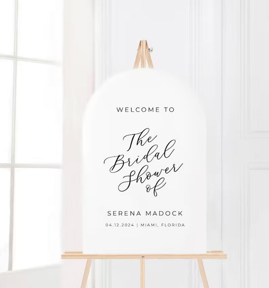 Arch Bridal Shower Sign