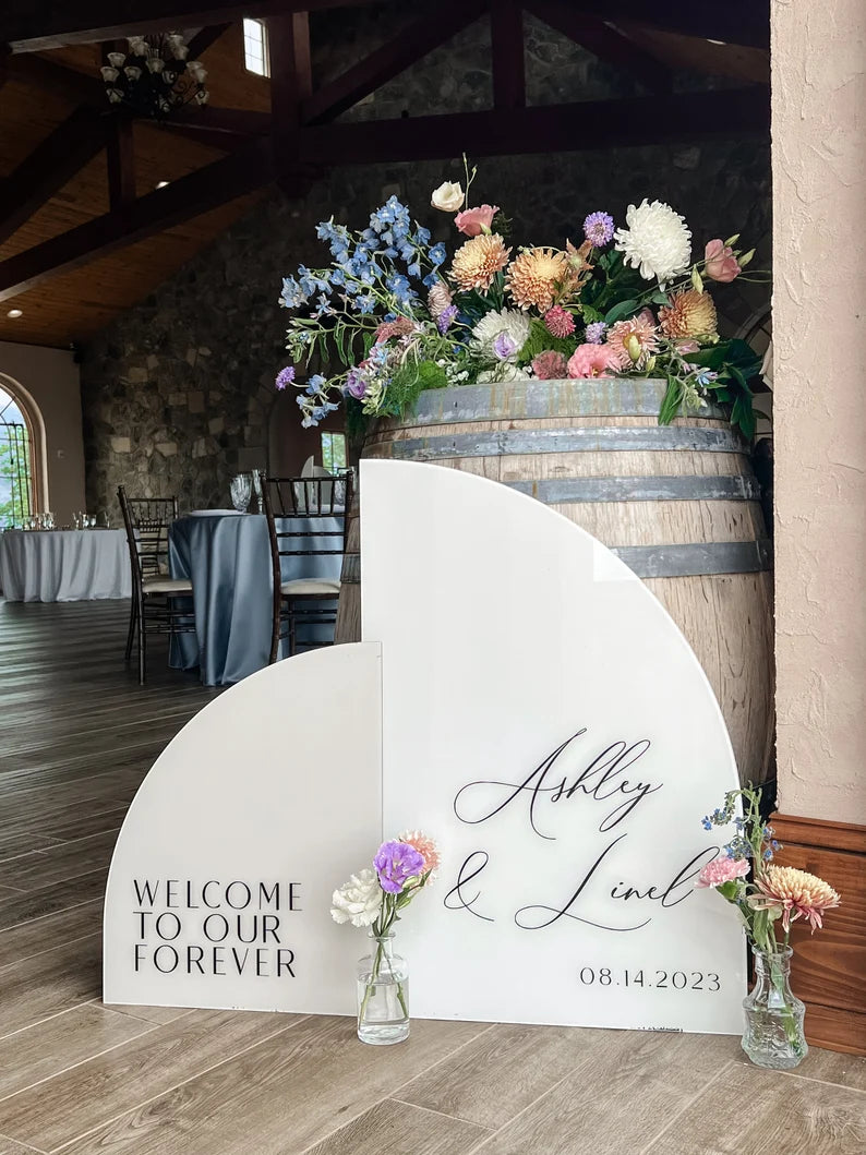 Half Arch Wedding Sign Set