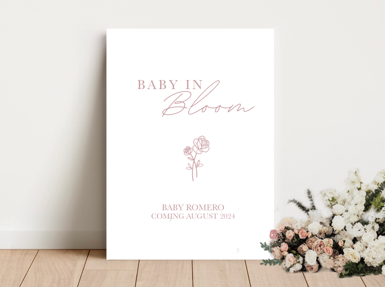 Baby In Bloom Sign