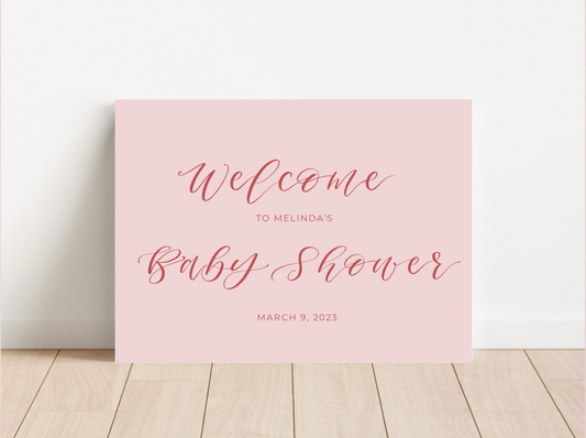 Baby Shower Welcome Sign